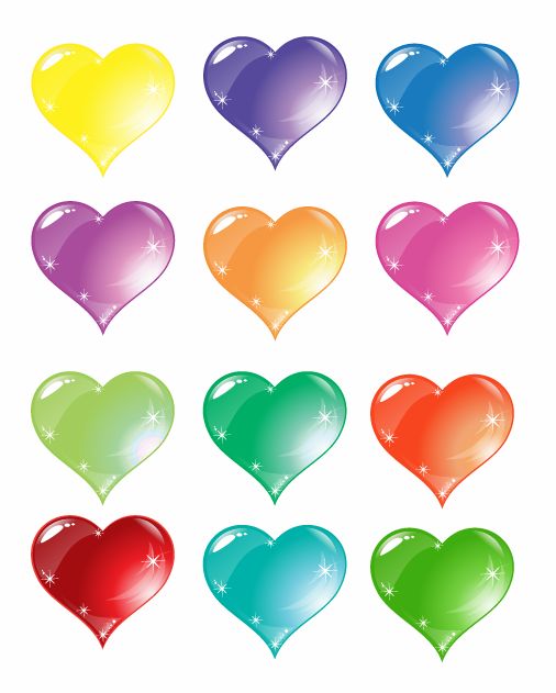 free vector Colorful Heart Love Vector Set